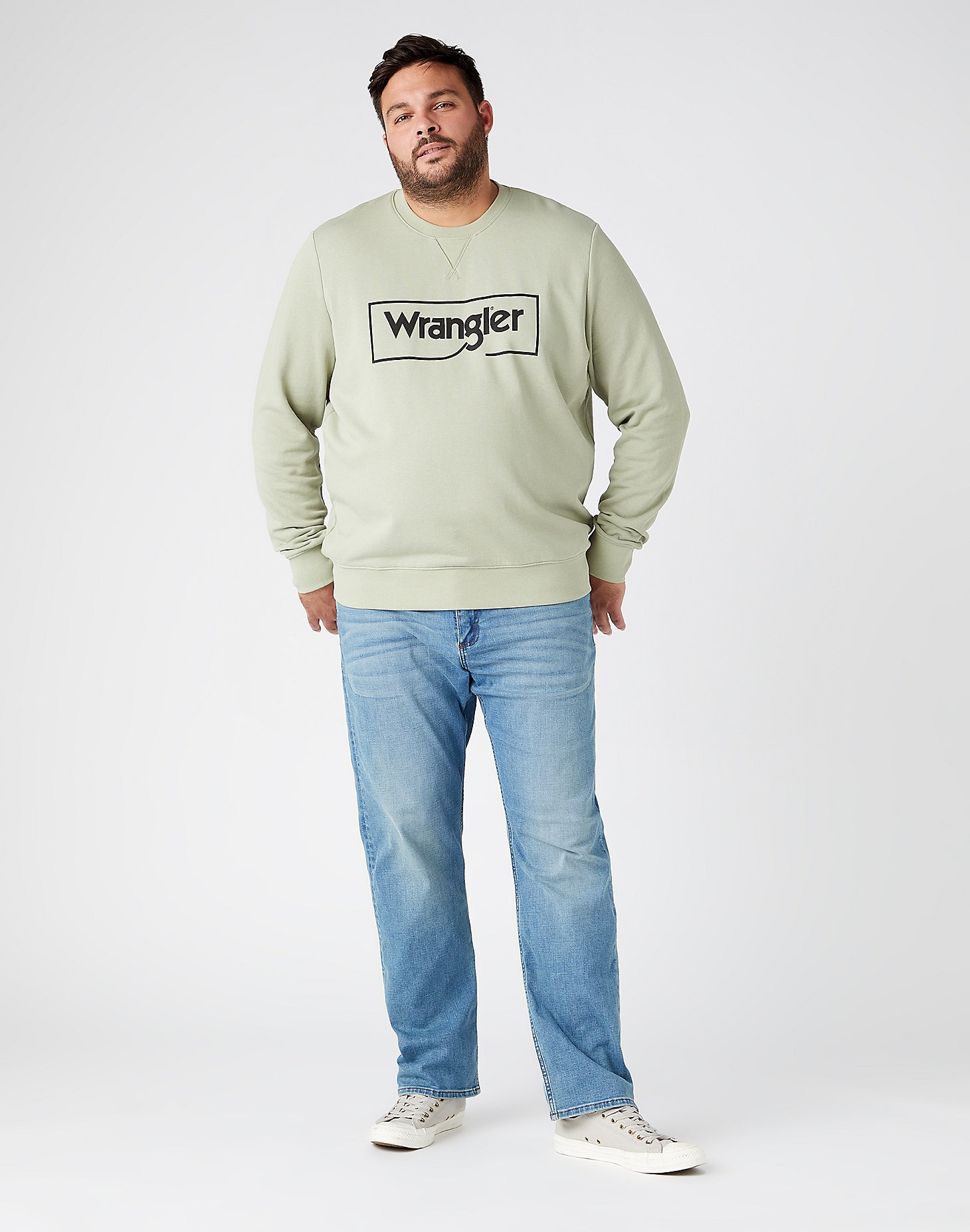 

Свитшот мужской Wrangler FRAME LOGO SWS зеленый M, FRAME LOGO SWS