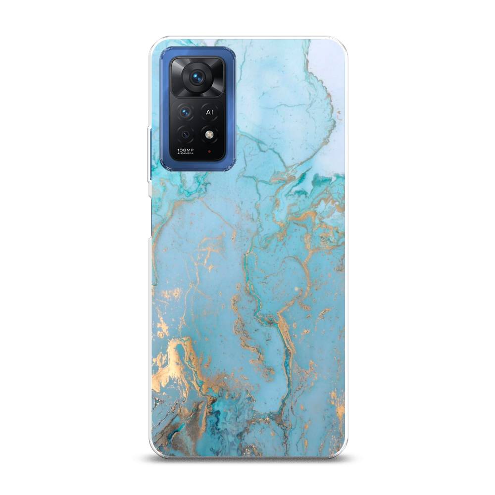 фото Чехол awog "голубой мрамор рисунок" для xiaomi redmi note 11e pro