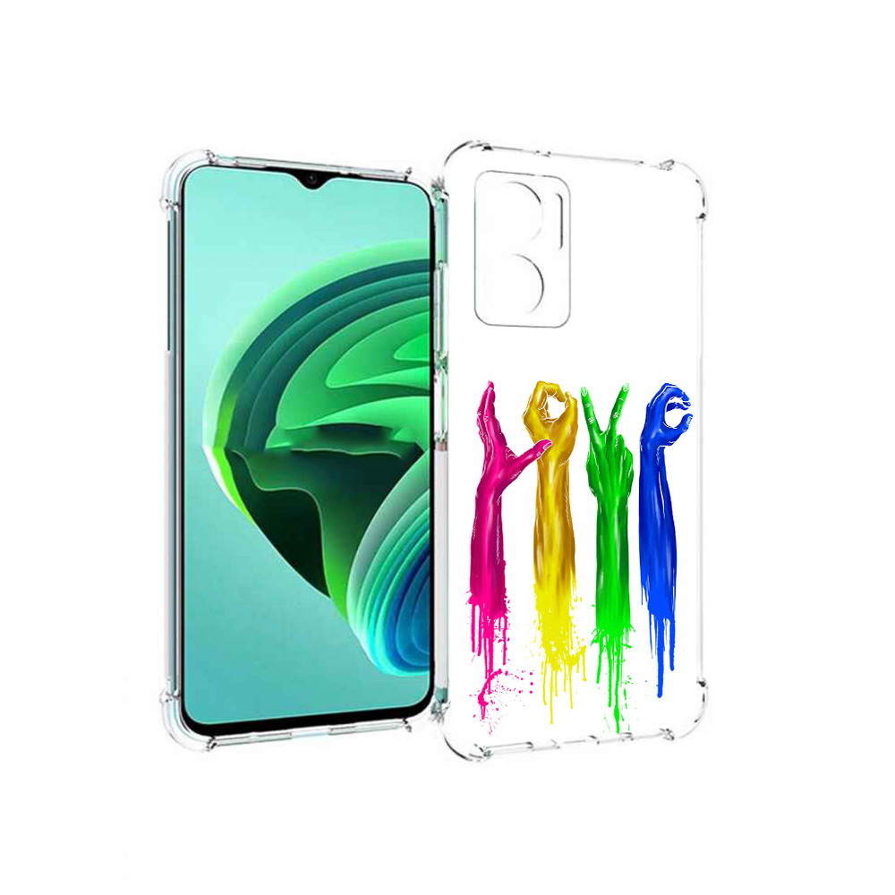 

Чехол MyPads яркие руки love для Xiaomi Redmi Note 11E 5G/Redmi 11 Prime 5G, Прозрачный, Tocco