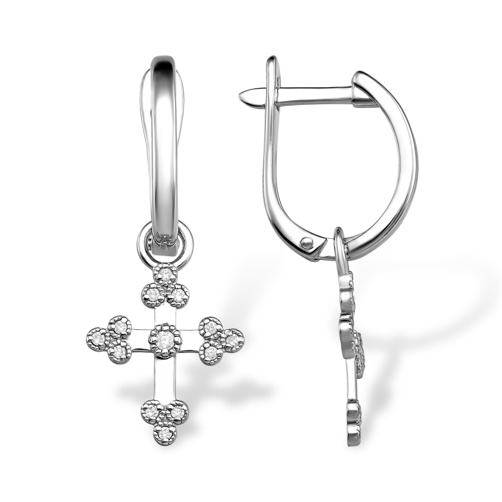 

Серьги из серебра ЯХОНТ Золотой 266946, фианит, 266946