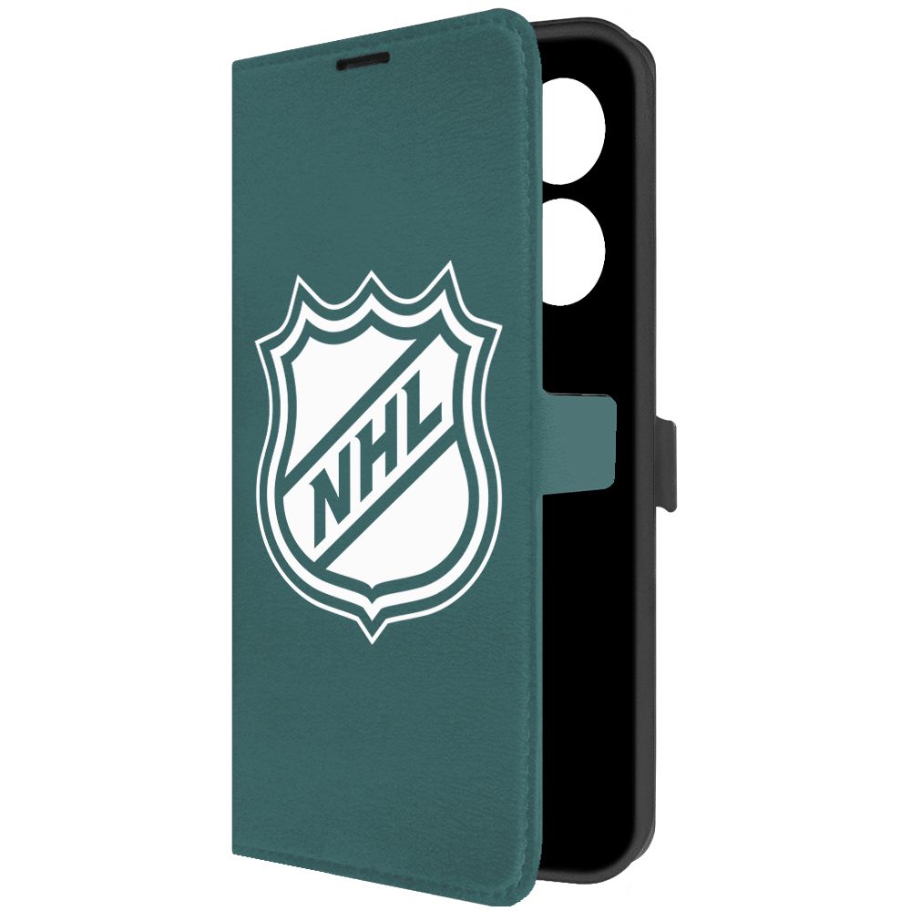 

Чехол-книжка Krutoff Eco Book для TECNO Camon 20 NHL (НХЛ) (зелёный опал), Зеленый