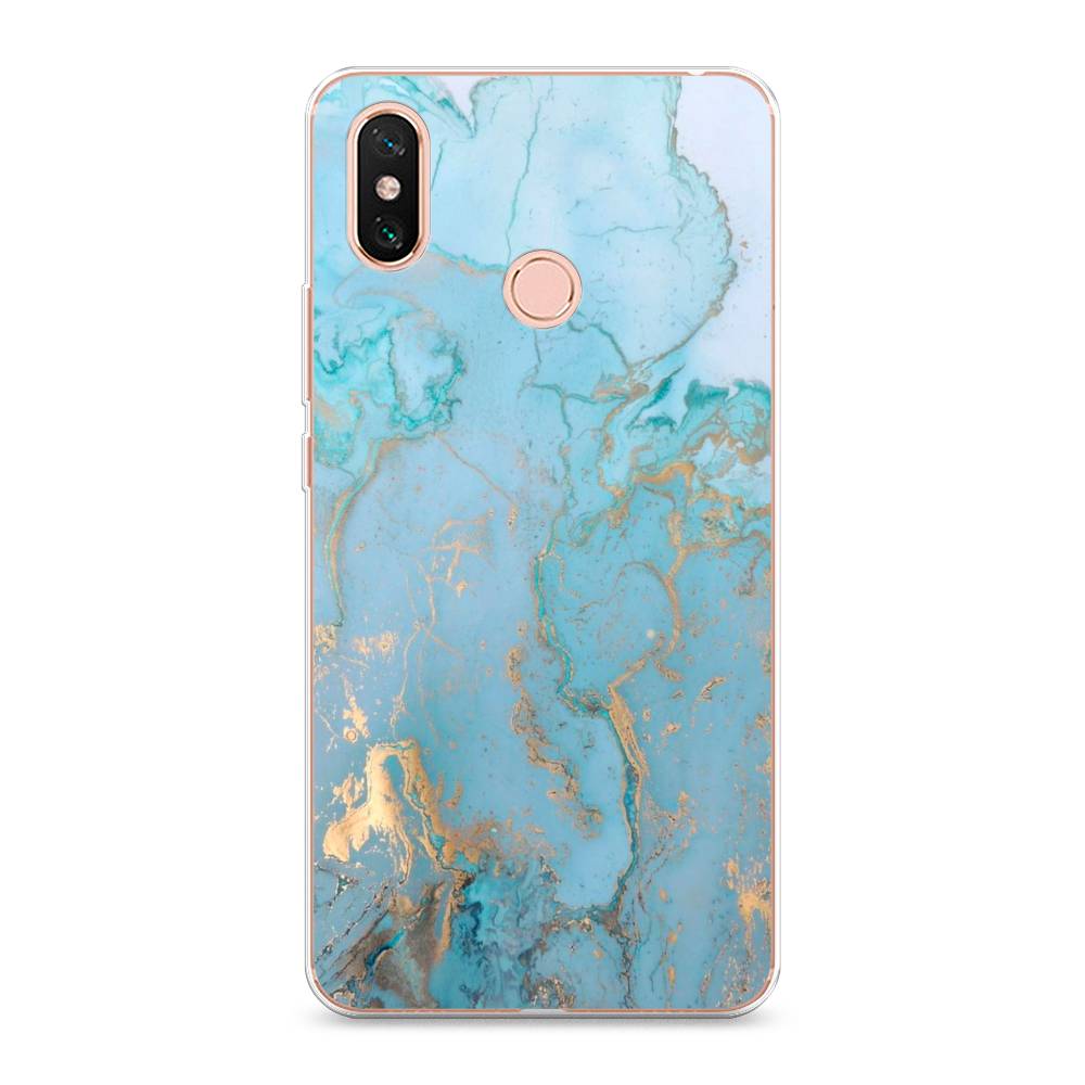 

Чехол Awog на Xiaomi Mi Max 3 "Голубой мрамор рисунок", Разноцветный, 34350-3