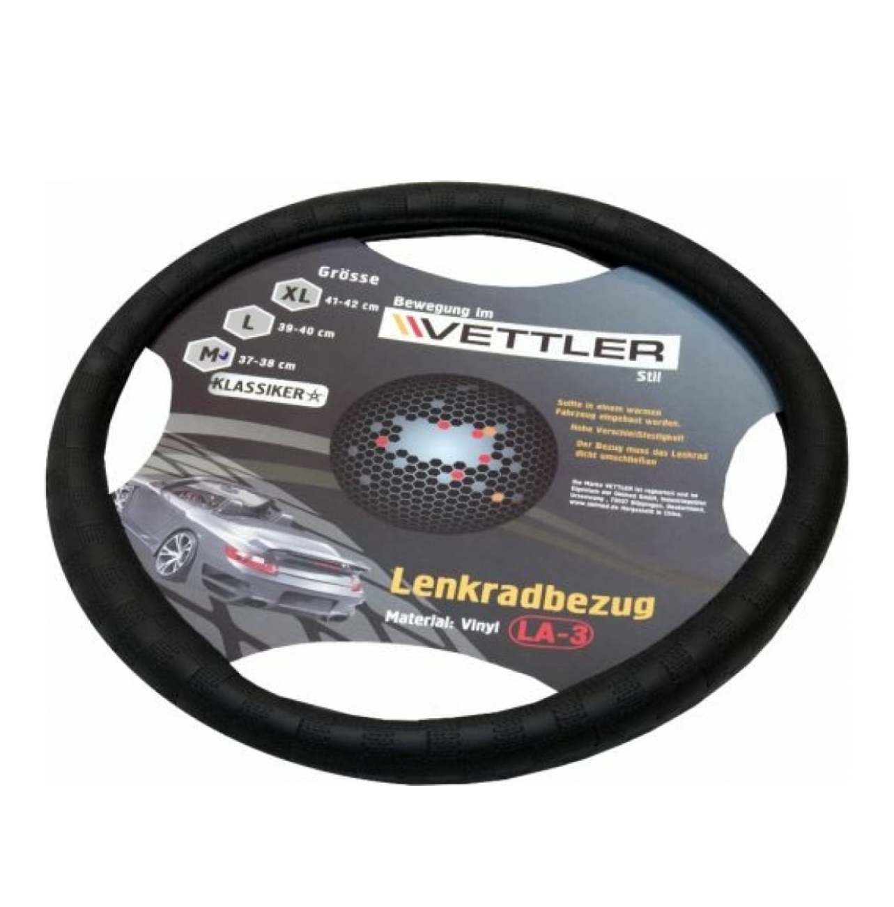 

VETTLER Оплетка на руль XL 41-42 см. (Газель) винил Черный VETTLER KLASSIKER