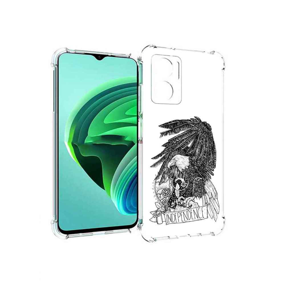 

Чехол MyPads черно белый сокол для Xiaomi Redmi Note 11E 5G/Redmi 11 Prime 5G, Прозрачный, Tocco