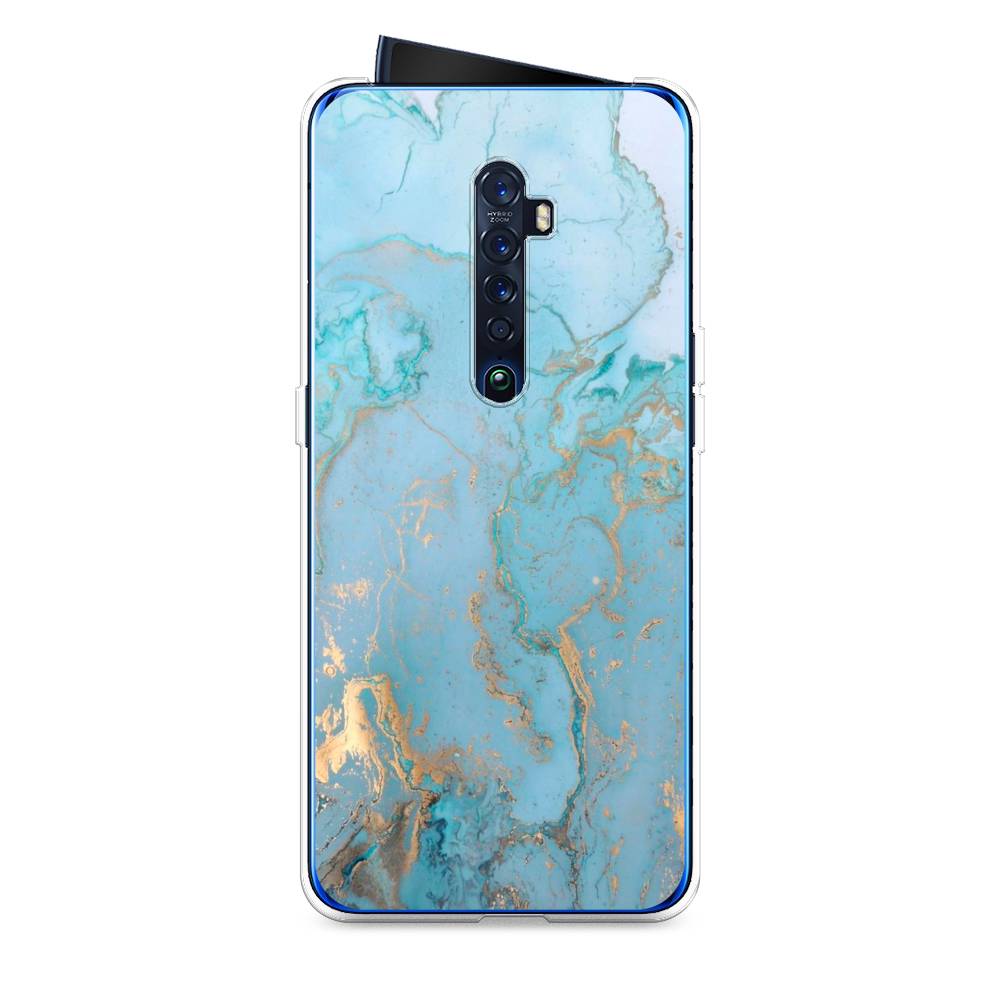 

Чехол Awog на Oppo Reno 2 "Голубой мрамор рисунок", Разноцветный, 253550-3