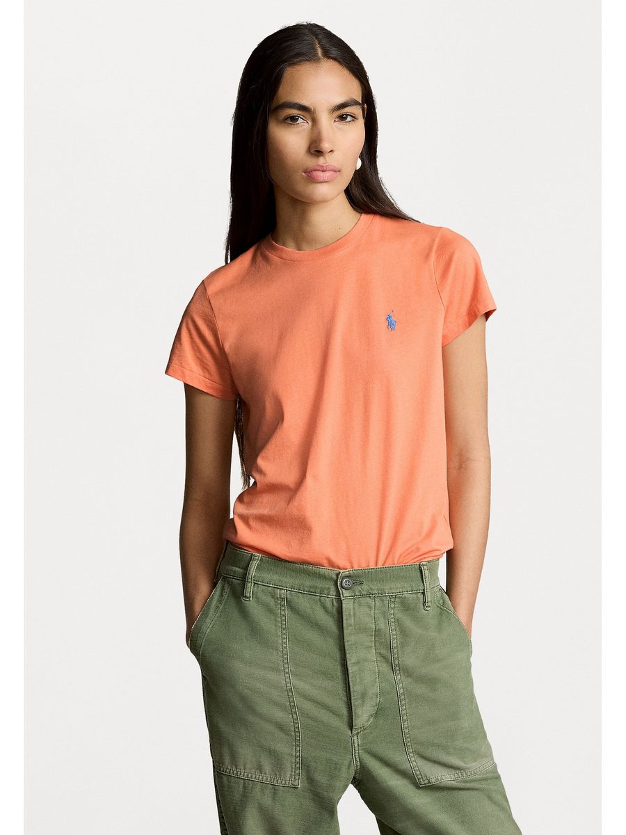 

Футболка женская Polo Ralph Lauren PO221D0DY оранжевая S, Оранжевый, PO221D0DY
