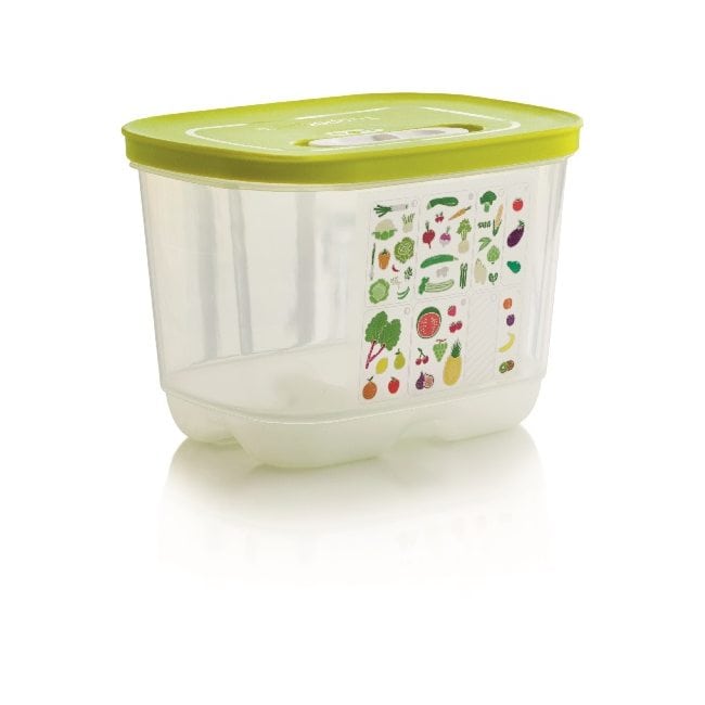 

Контейнер Tupperware Умный холодильник для хранения овощей, ягод, фруктов 1.8л высокий, Зеленый;прозрачный, контейнер