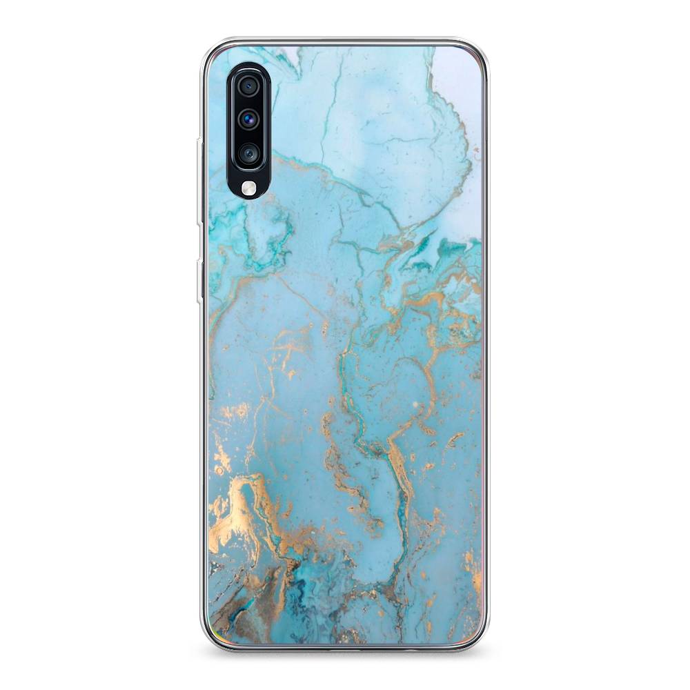 

Чехол Awog на Samsung Galaxy A70 "Голубой мрамор рисунок", Разноцветный, 28150-3