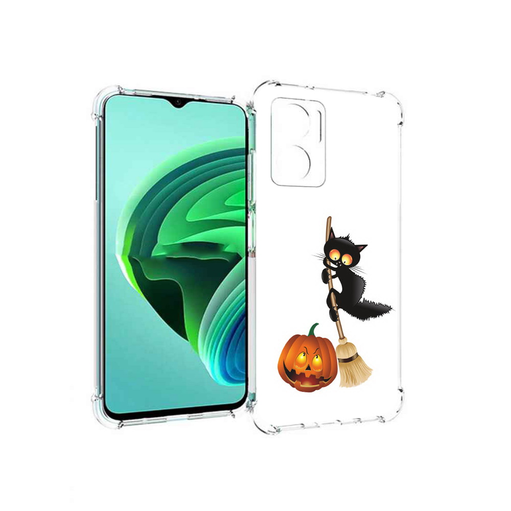 

Чехол MyPads хэлуинский котик для Xiaomi Redmi Note 11E 5G/Redmi 11 Prime 5G, Прозрачный, Tocco