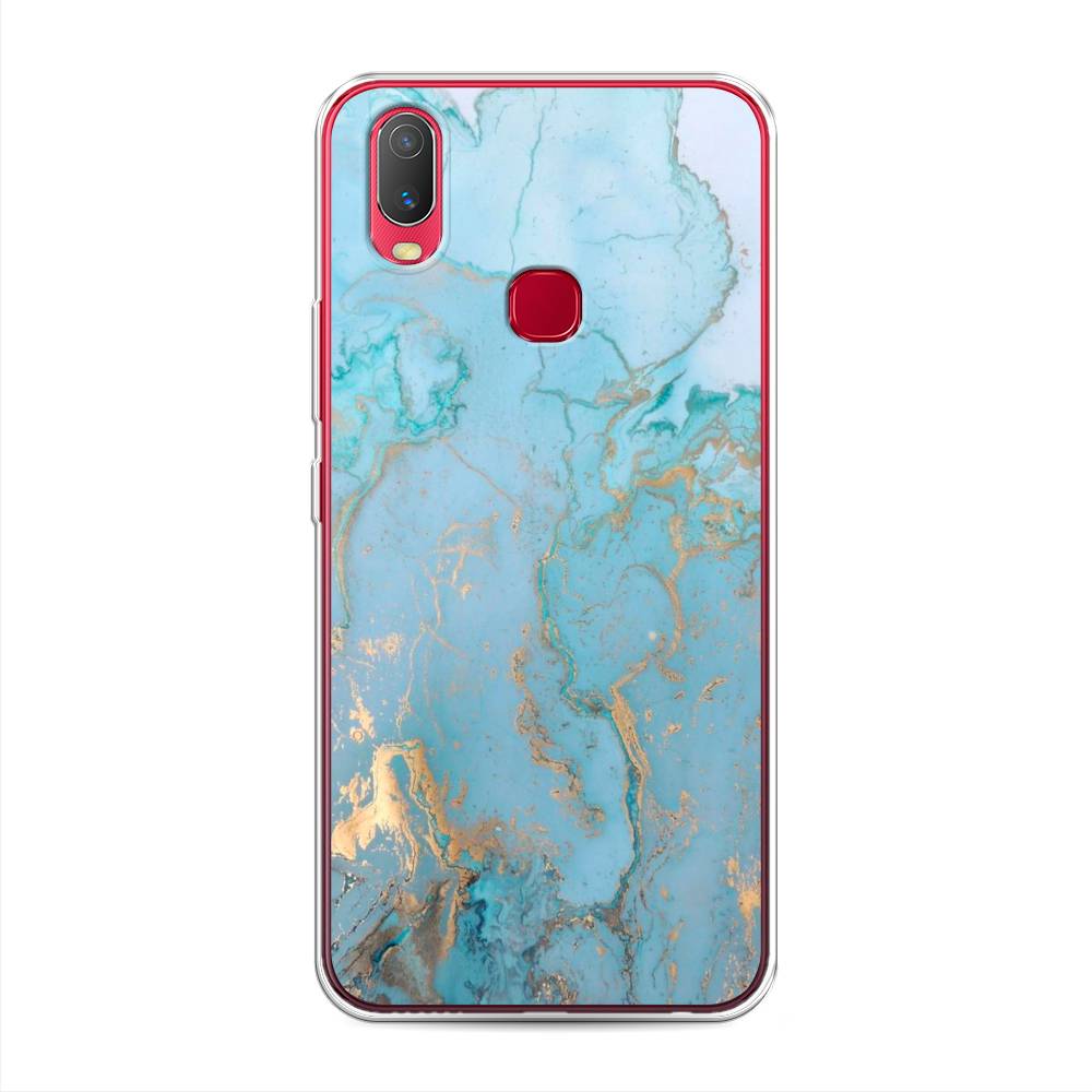 фото Чехол awog "голубой мрамор рисунок" для vivo y11