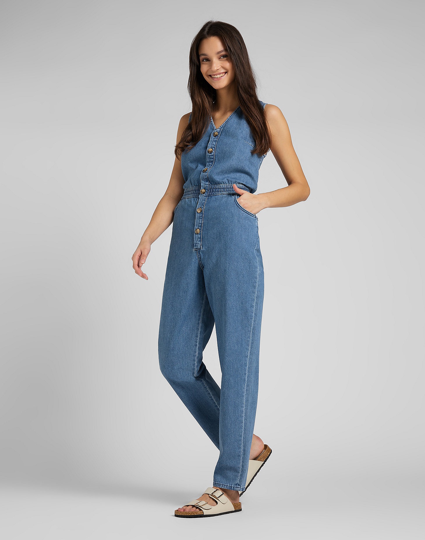 фото Комбинезон женский lee elasticated overall синий s