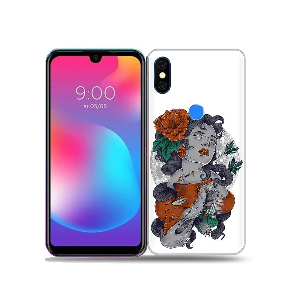 

Чехол MyPads Tocco для BQ 5730L темная девушка с лисой, Прозрачный, Tocco