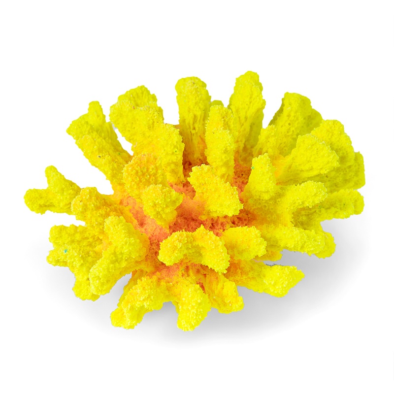 Коралл для аквариума Grotaqua акрил желтый 13х10х10 см