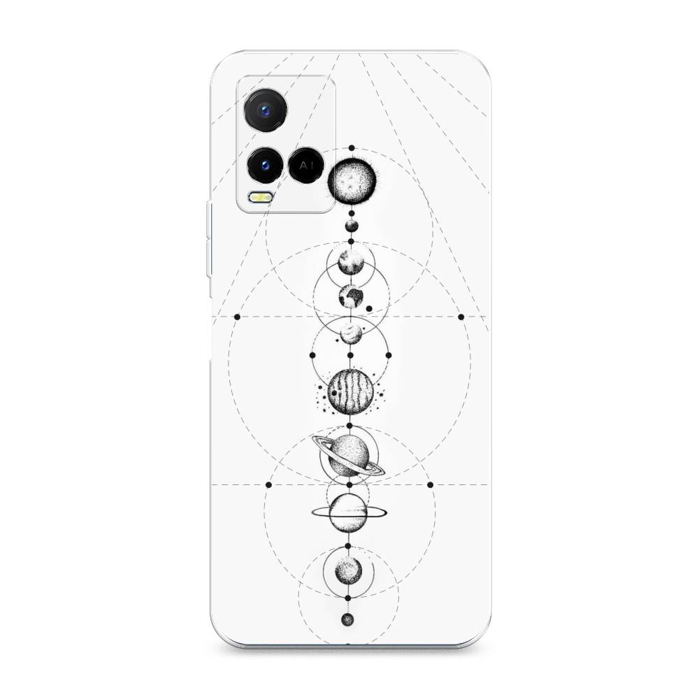 

Чехол на Vivo Y21e "Парад планет", Серый, 266350-2
