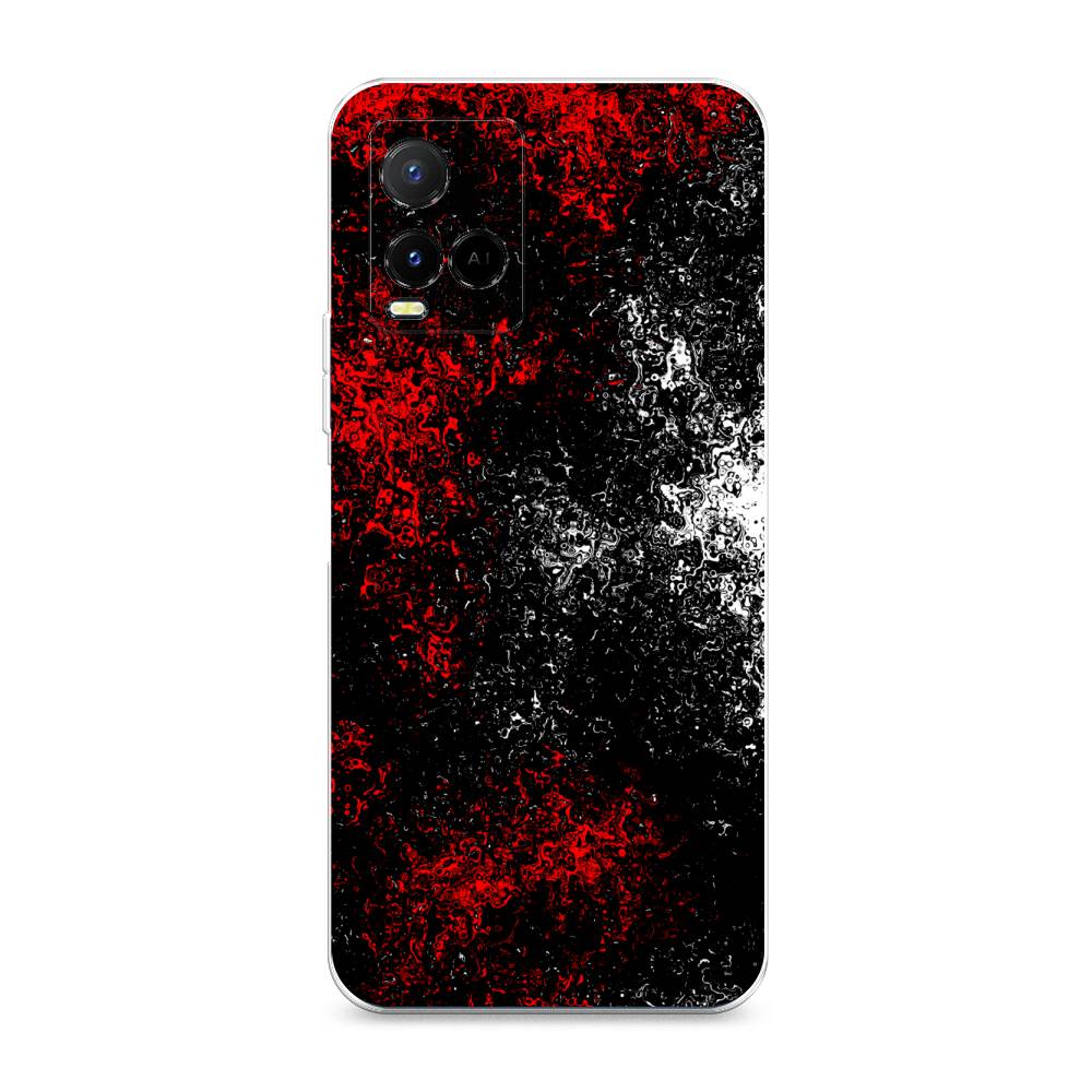 

Чехол на Vivo Y21e "Монотипия", Красный;черный;белый, 266350-3