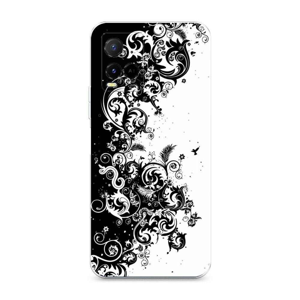 

Чехол на Vivo Y21e "Черно белый узор", Белый;черный;серый, 266350-3