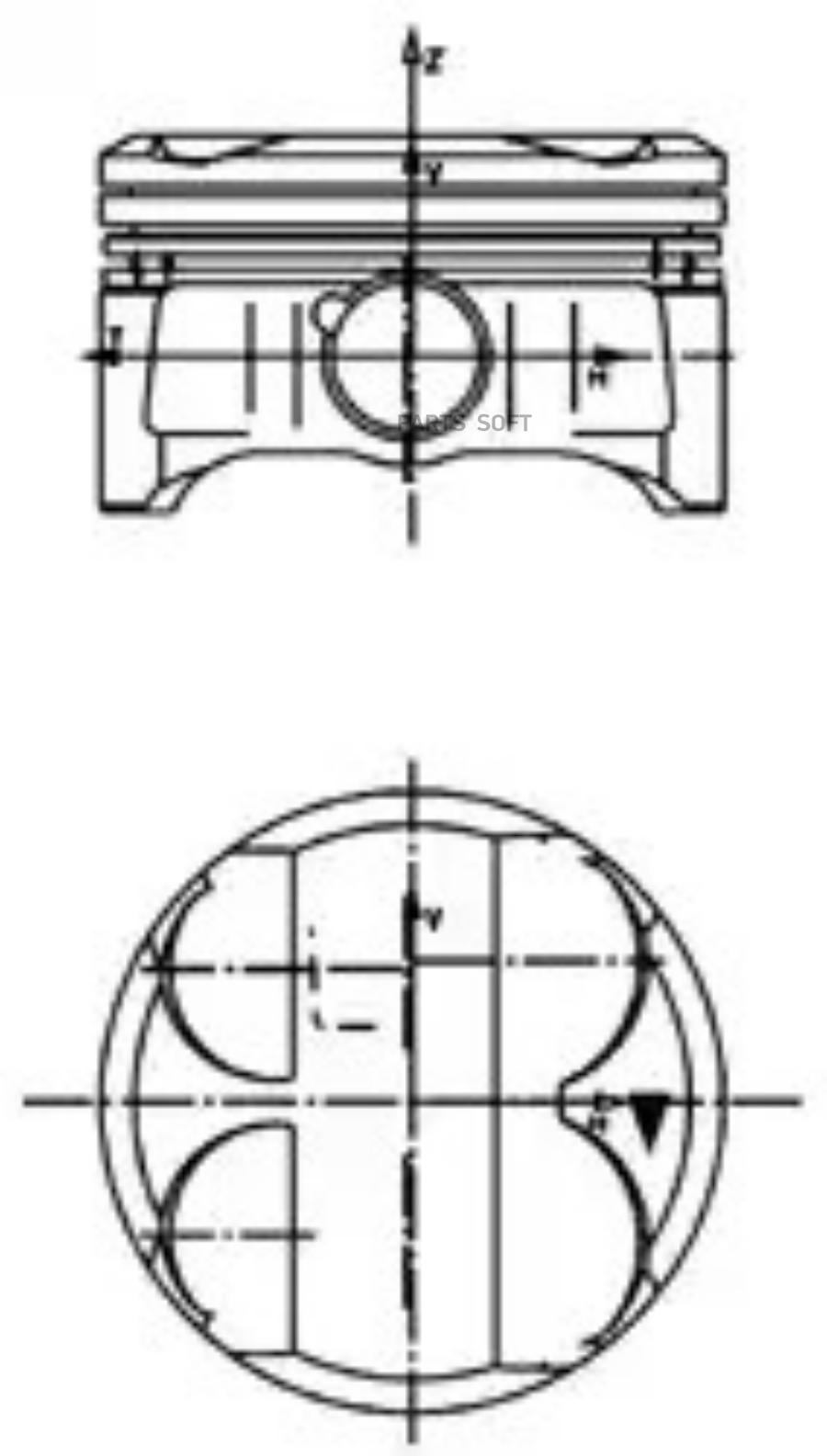 

Поршень комплект BMW E46/E91 -12 N42B20/N45B16/N46B21