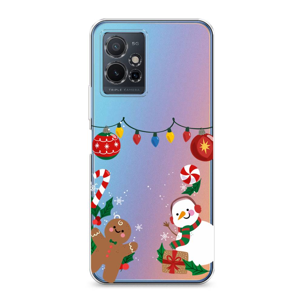

Чехол на Vivo Y75 5G "Новогоднее настроение", Коричневый;красный;зеленый, 266250-5