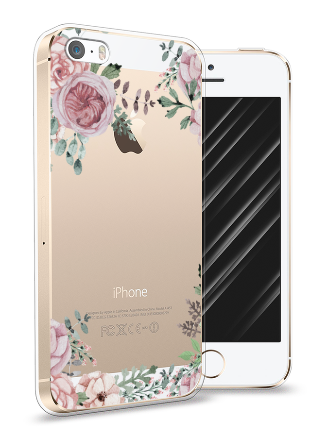 

Чехол Awog на Apple iPhone 5 / Айфон 5 "Нежные розы акварель", Разноцветный, 10350-8