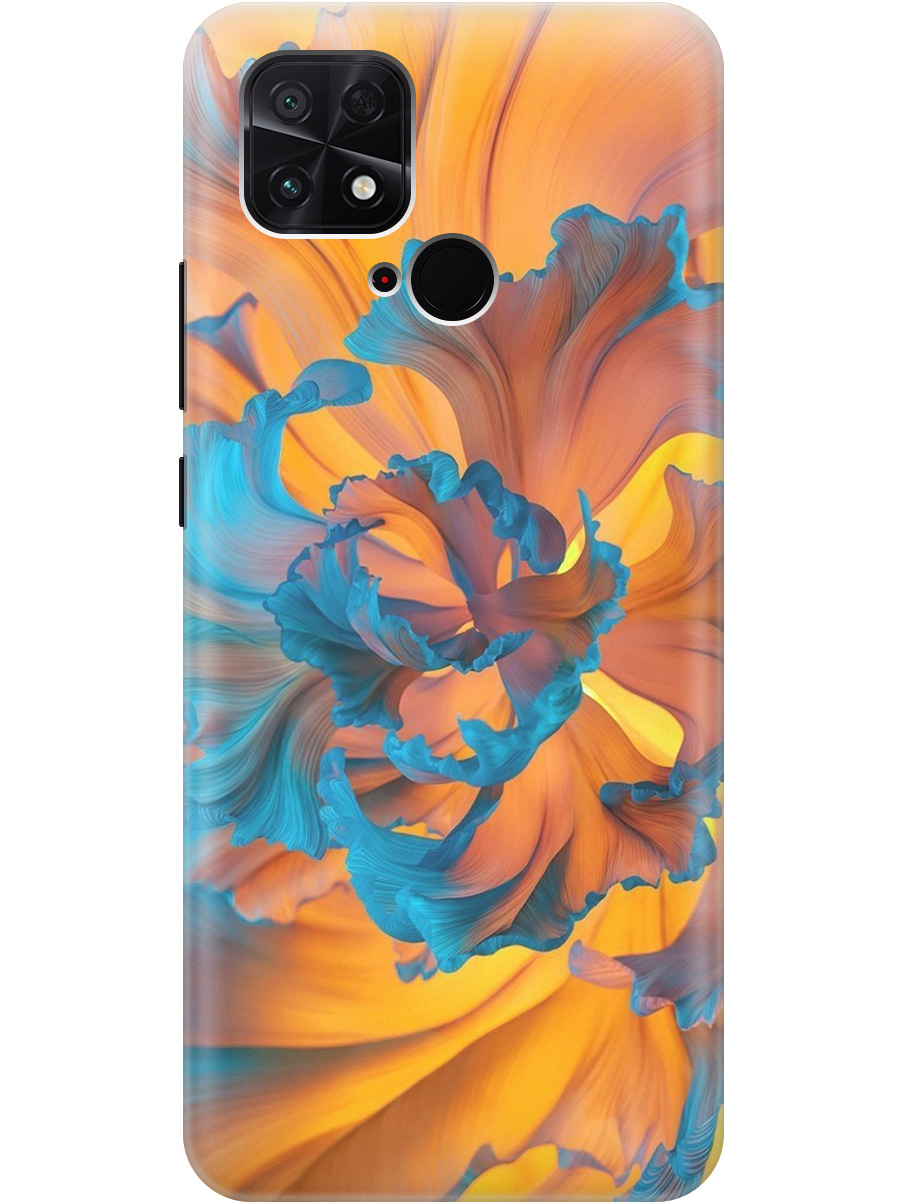 

Силиконовый чехол на Xiaomi Poco C40 с принтом "Желто-синий цветок" прозрачный, Голубой;желтый, 20010238