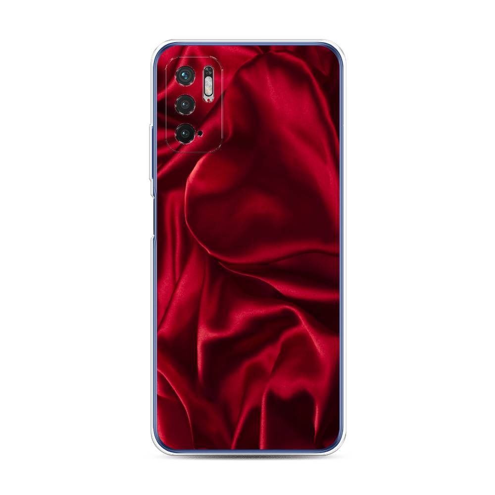 фото Силиконовый чехол "текстура красный шелк" на xiaomi redmi note 10 5g awog