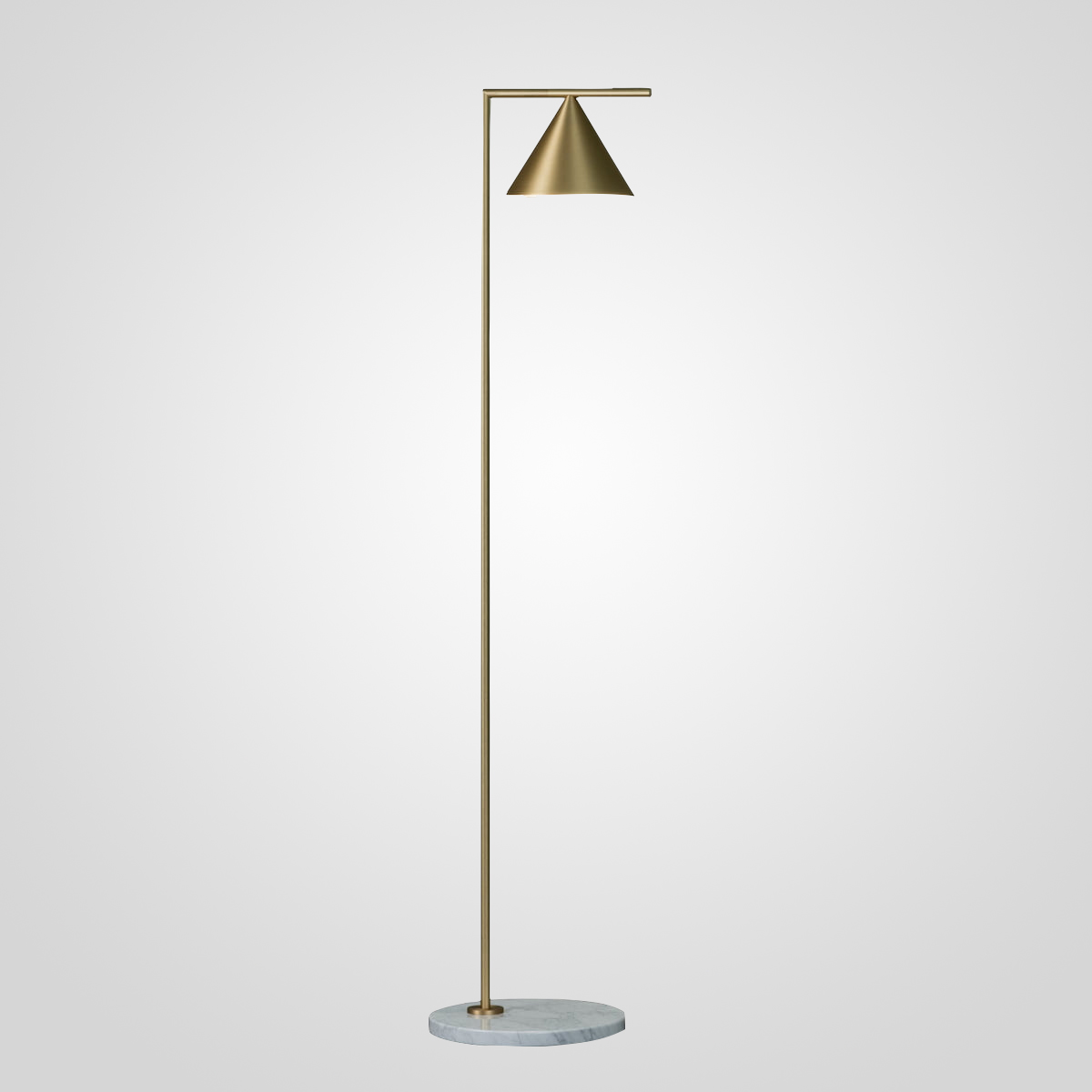 фото Торшер флосcaptain flint cone floor lamp капитан флинт gold от imperiumloft