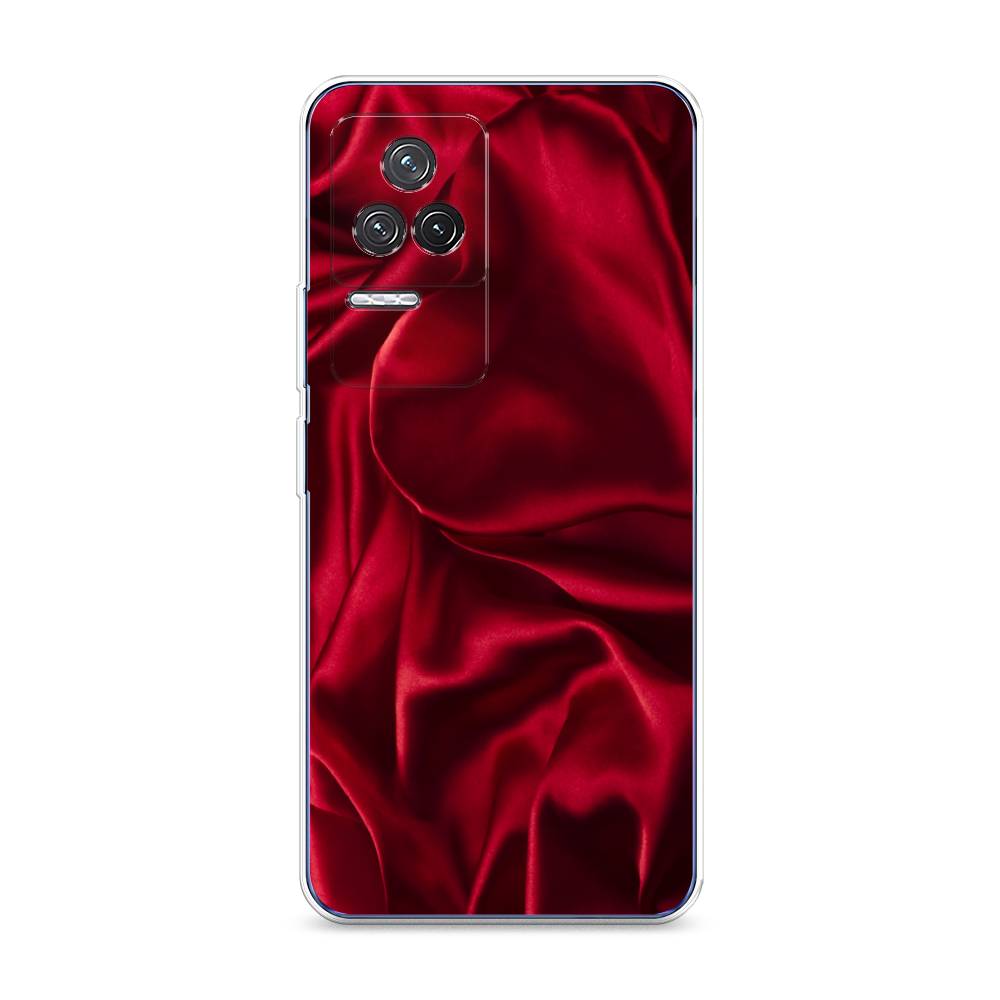 фото Силиконовый чехол "текстура красный шелк" на xiaomi redmi k50 awog