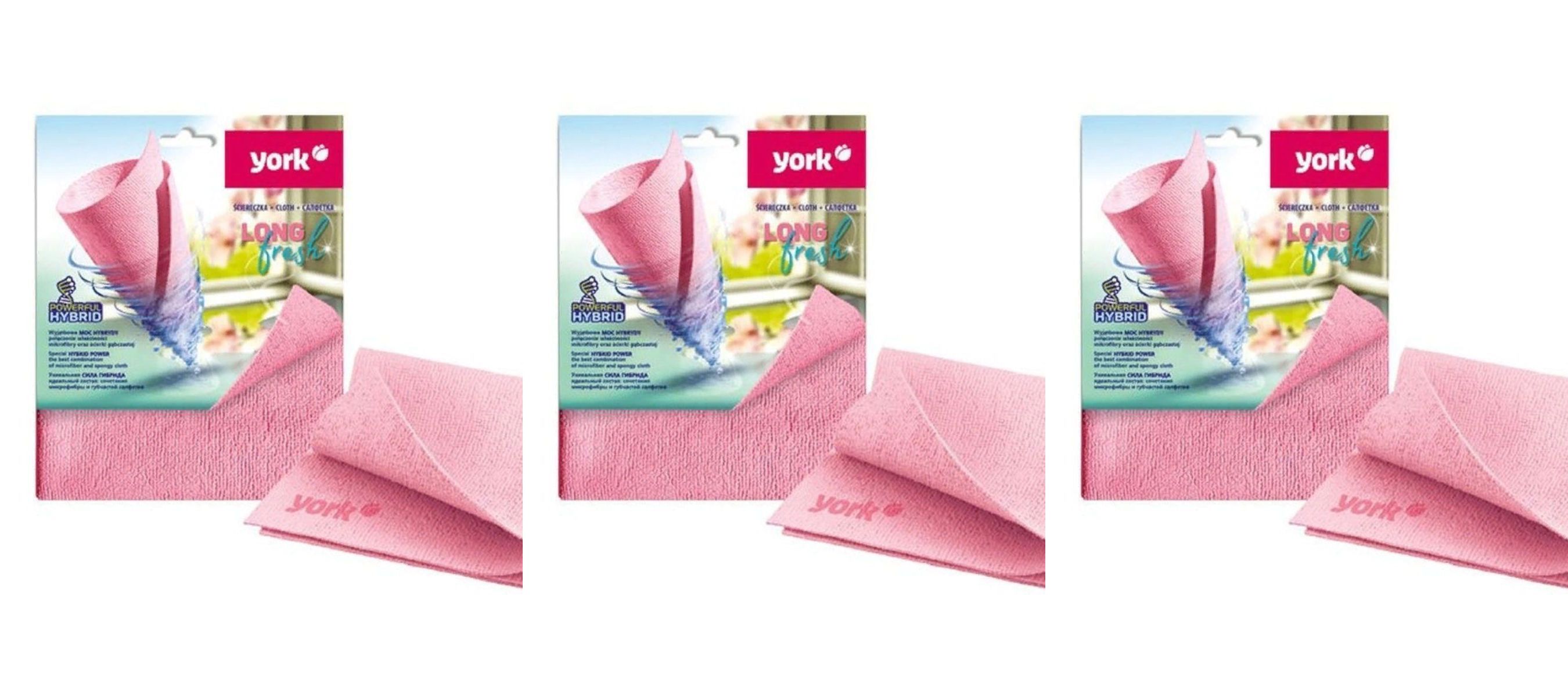 

Салфетка из микрофибры York лонг фреш 3 упаковки, 5903355116325