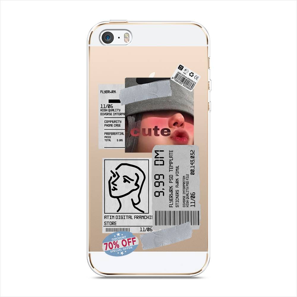 фото Чехол на apple iphone 5 "cute girl collage" case place