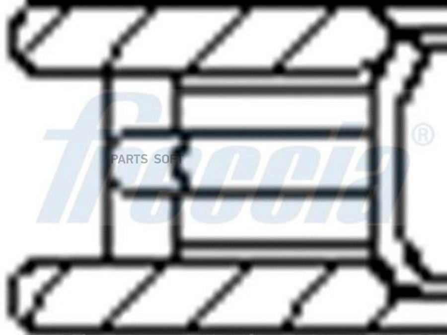 Комплект поршневых колец на 1 цилиндр VW +50 d77