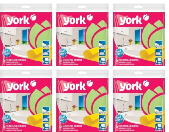 

Салфетки для уборки York сухие 3шт/уп 6 уп, 5903355000068