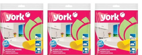 

Салфетки для уборки York сухие 3шт/уп 3 уп, 5903355000068