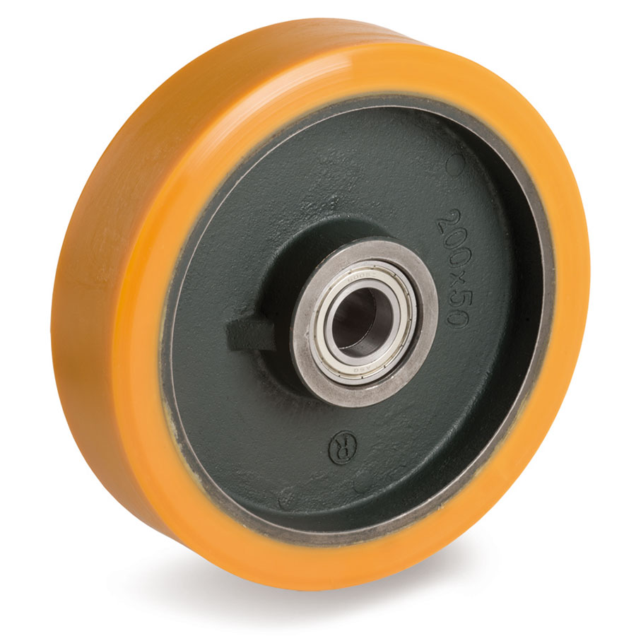 Колесо для складского оборудования Tellure Rota 644104 полиуретановое колесо цельнолитое для садовой тачки или строительной тележки fachmann