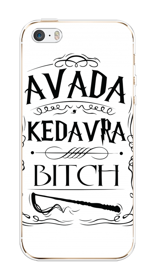 

Чехол на Apple iPhone 5 "Avada kedavra bitch", Белый;серый;черный, 10350-6