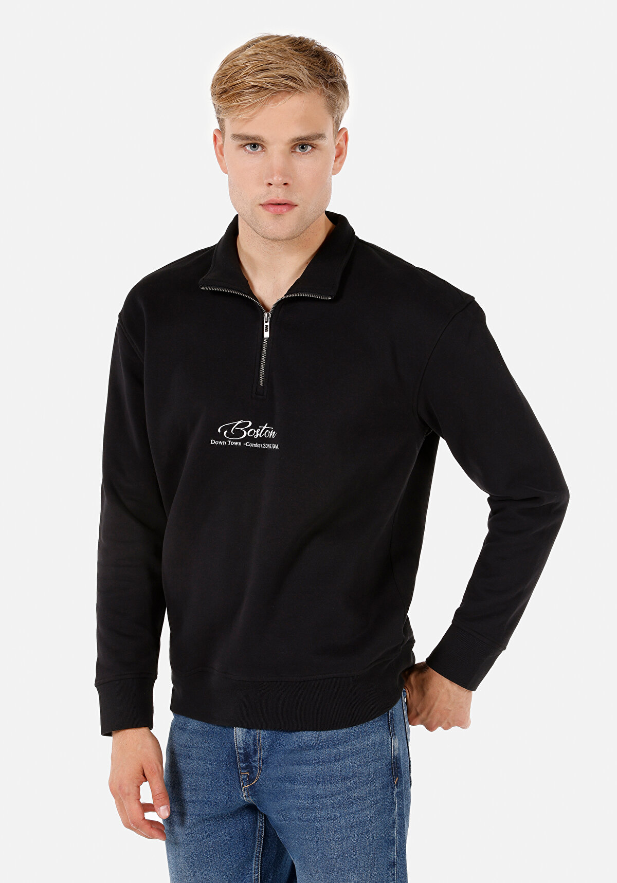 

Свитшот мужской Colin's CL1069945 черный M, CL1069945