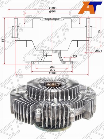 

Вискомуфта Toyota Land Cruiser Prado 2tr Sat арт. ST-170-0008
