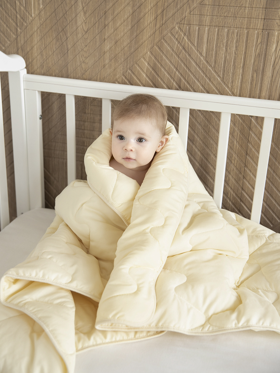 

Одеяло детское стеганое Baby Nice 105х140 овечья шерсть бежевый, детское