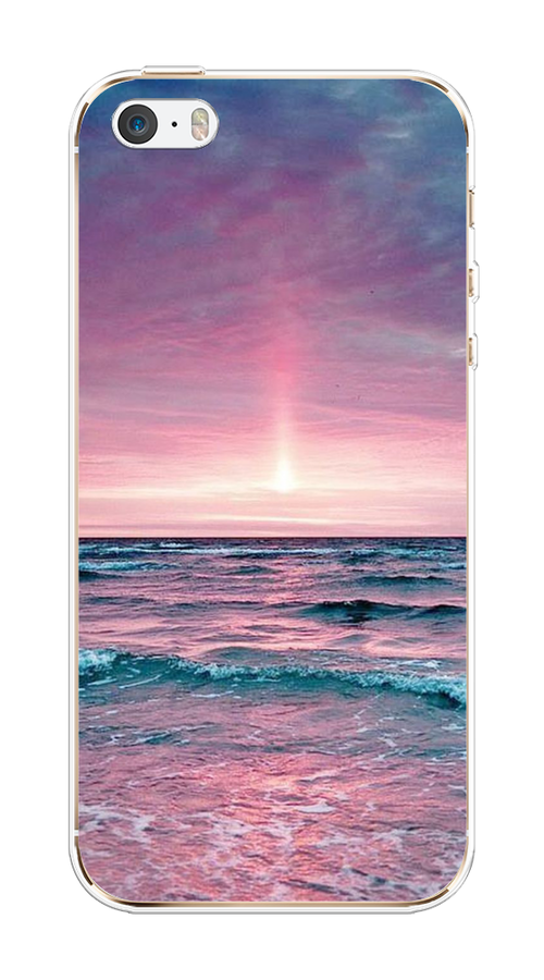 

Чехол на Apple iPhone 5 "Восход 3", Розовый;голубой, 10350-2