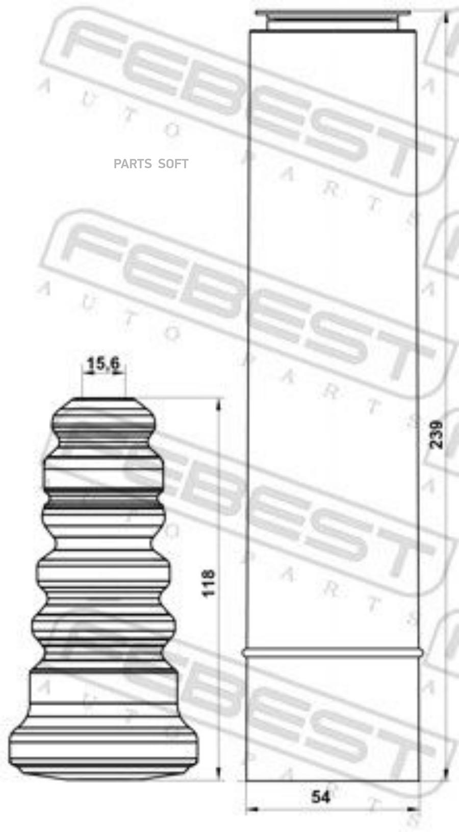 

Пыльник заднего амортизатора с отбойником комплект FORD FOCUS C-MAX CAP 2003-2007 FDSHB-FO