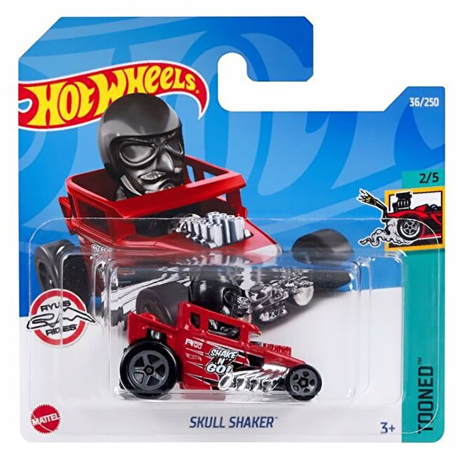 

Базовая машинка Hot Wheels SKULL SHAKER, красная 5785/HCX87, Красный