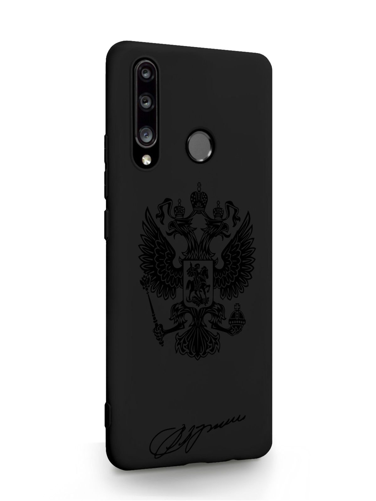 фото Чехол musthavecase honor 10i черный лаковый герб черный