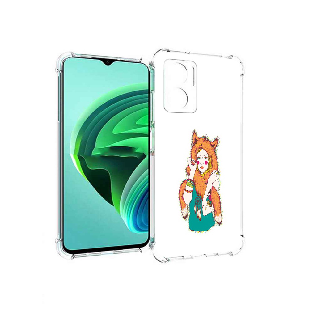 Чехол MyPads Девушка лиса для Xiaomi Redmi Note 11E 5G/Redmi 11 Prime 5G/Redmi 10 5G