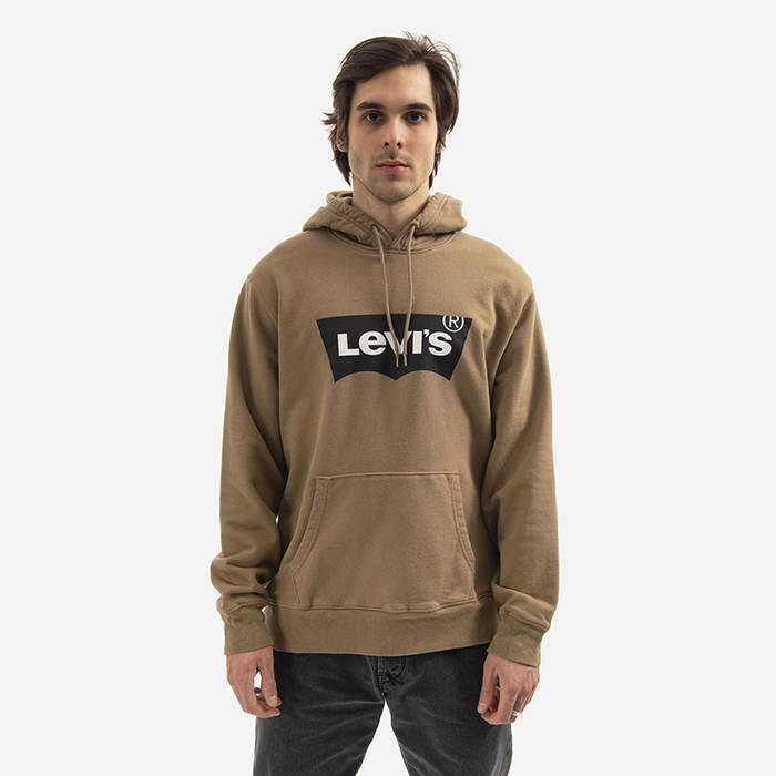 

Худи мужское Levi's Men T2 Std Graphic Hoodie коричневое L, Men T2 Std Graphic Hoodie