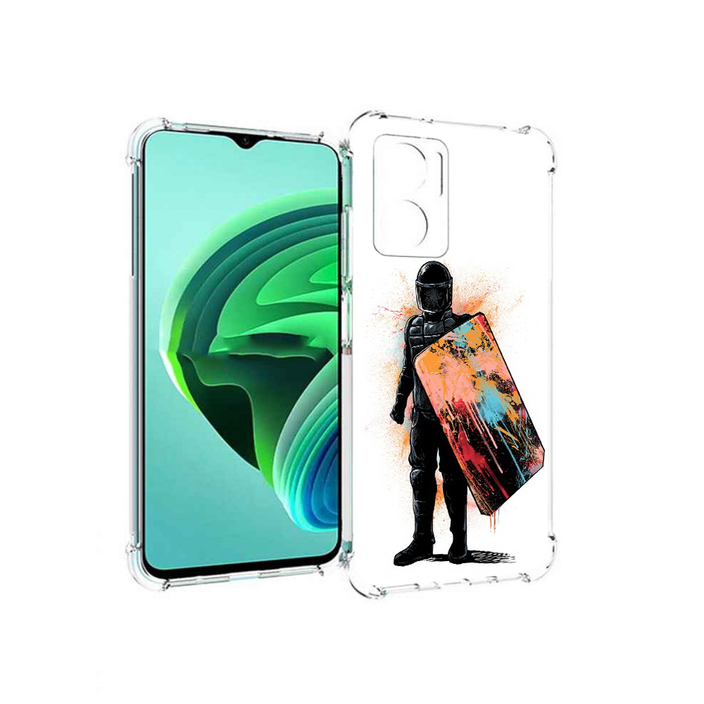 

Чехол MyPads солдат с красочным щитом для Xiaomi Redmi Note 11E 5G, Прозрачный, Tocco