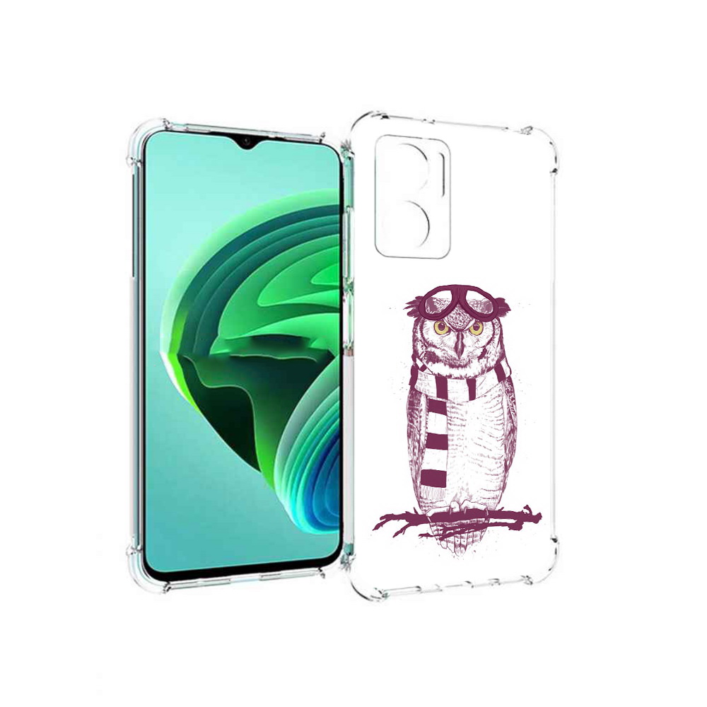 Чехол MyPads сова-летчик для Xiaomi Redmi Note 11E 5G/Redmi 11 Prime 5G/Redmi 10 5G