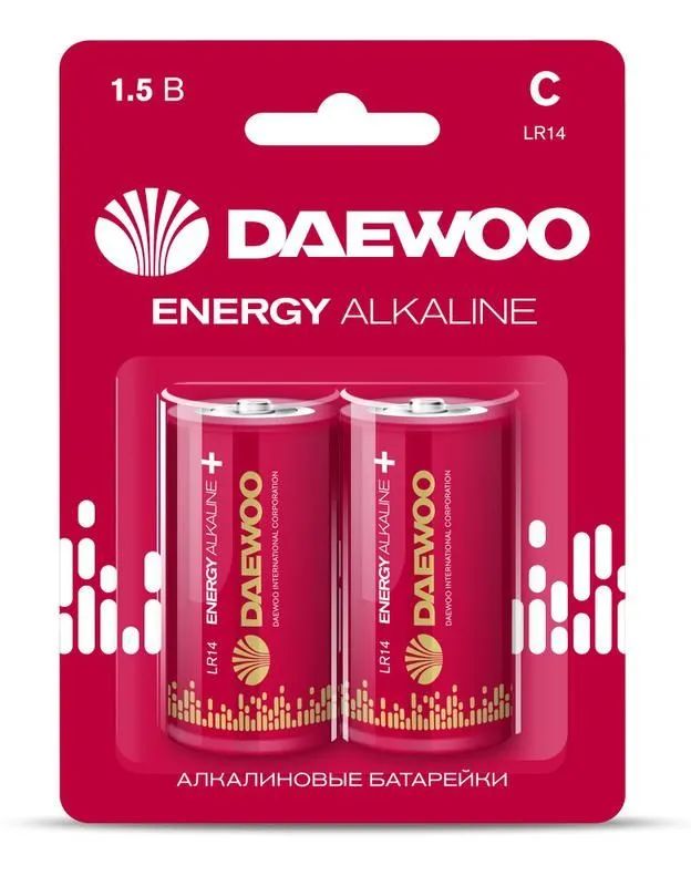 Элемент питания алкалиновый C/LR14 1.5В Energy Alkaline 2021 BL-2 (уп.2шт) Daewoo 5029996