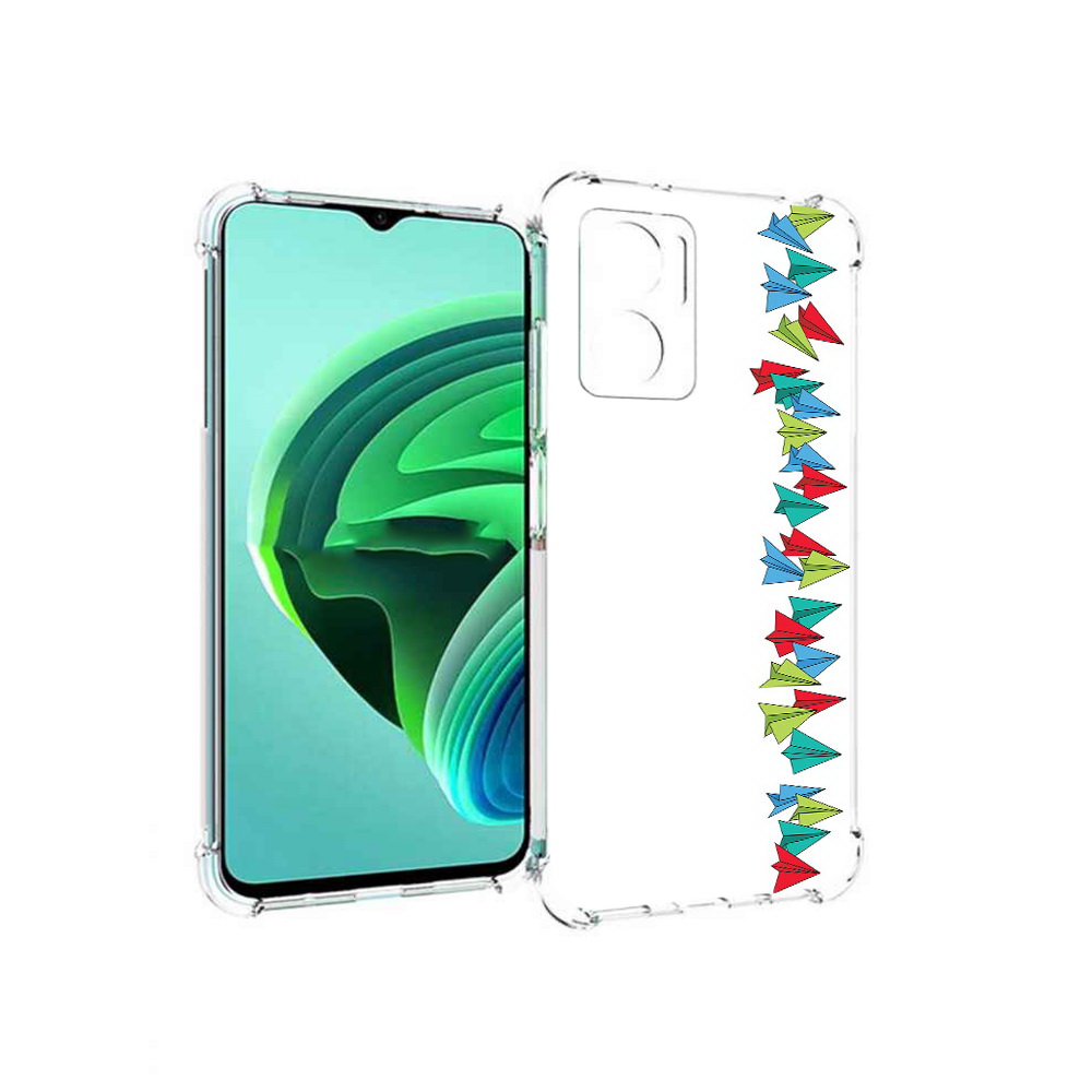 

Чехол MyPads самолетики из листочков для Xiaomi Redmi Note 11E 5G/Redmi 11 Prime 5G, Прозрачный, Tocco