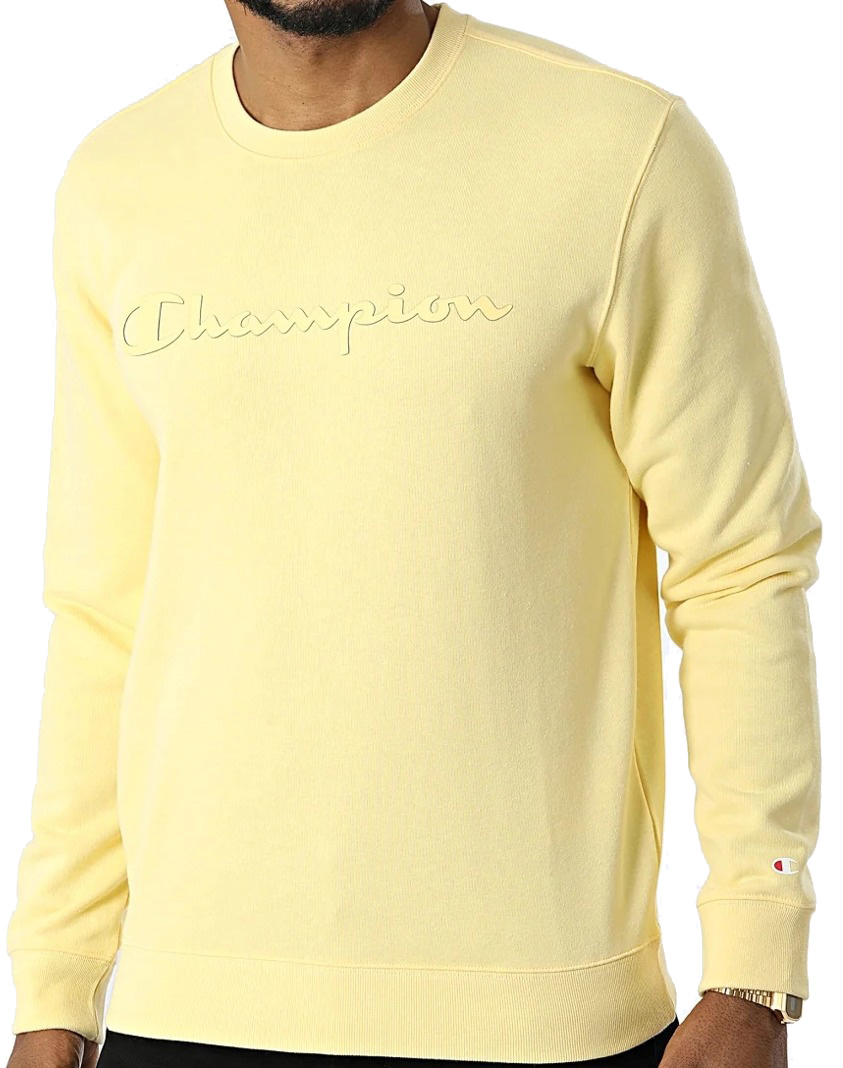 

Свитшот мужской Champion Crewneck Sweatshirt желтый L, Crewneck Sweatshirt