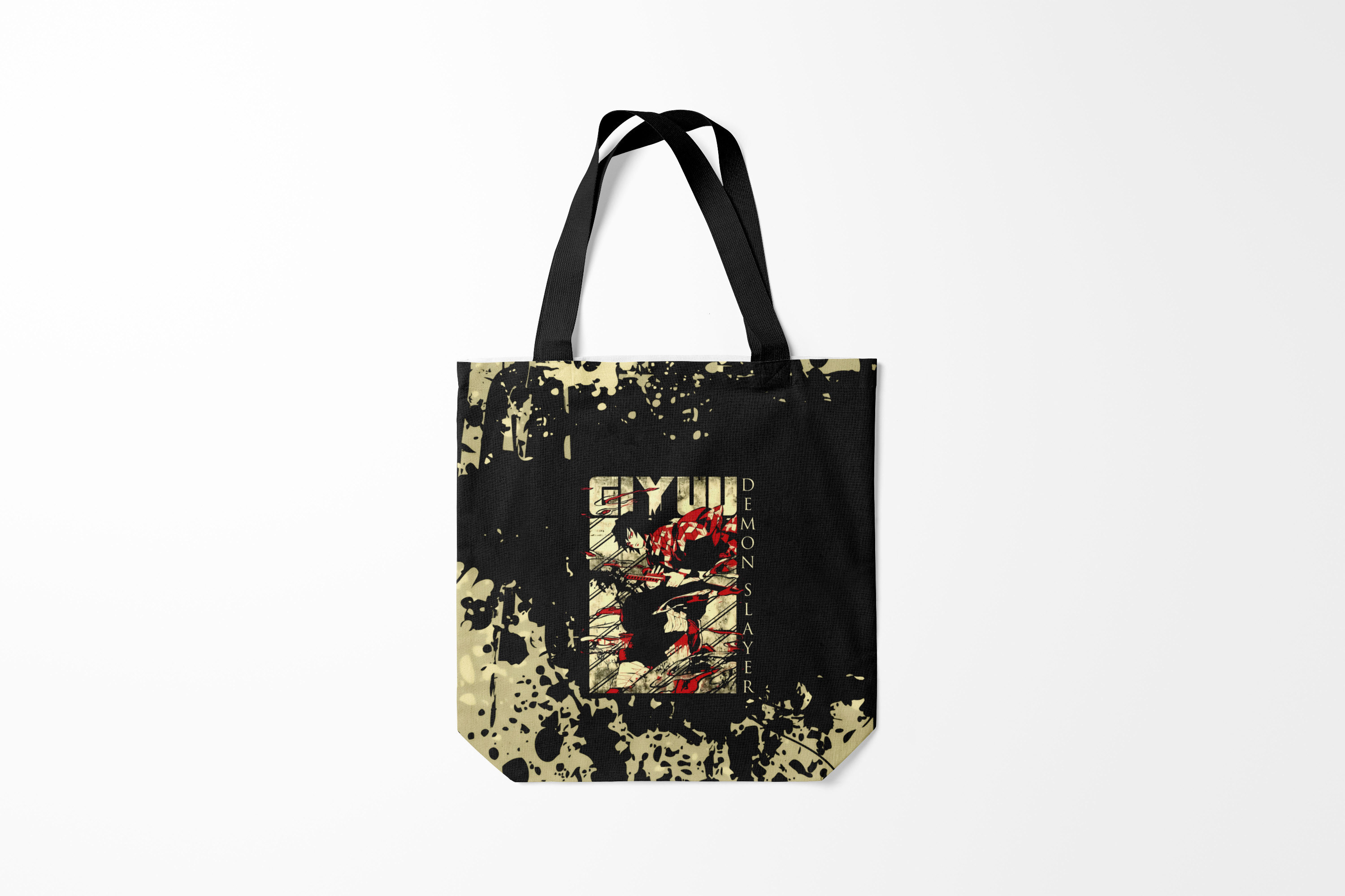 

Сумка шoппер унисекс Burnettie Клинок рассекающий демонов GIYU Demon Slayer, черный, Клинок рассекающий демонов GIYU Demon Slayer