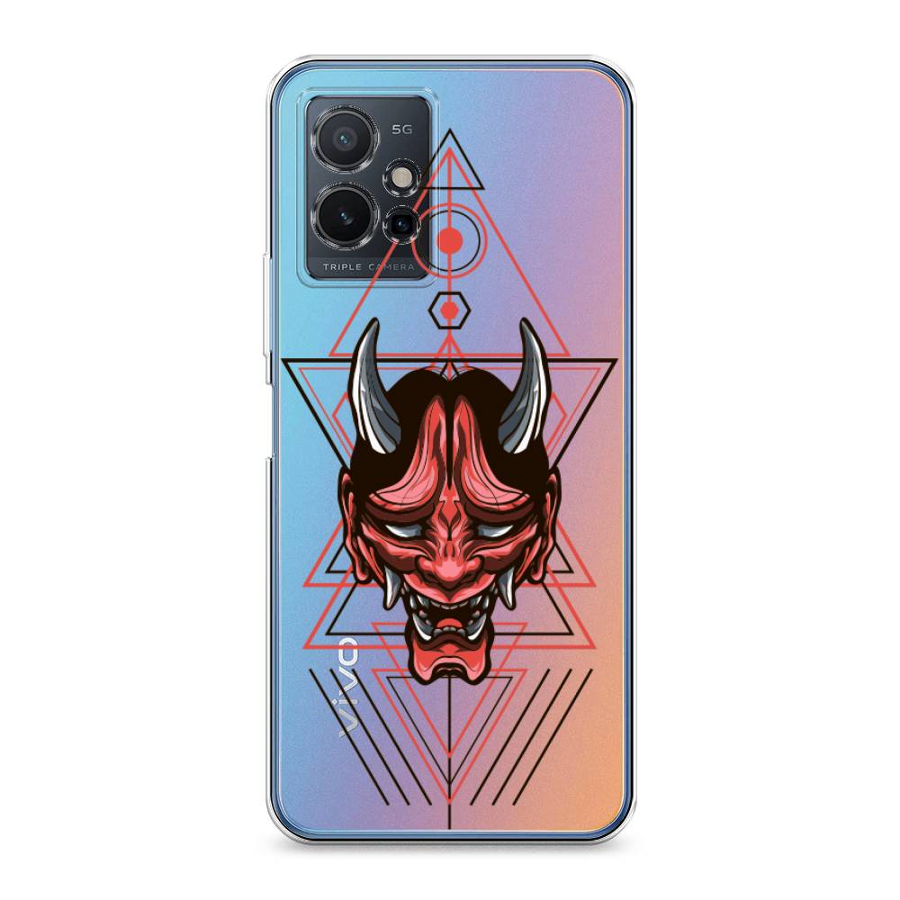 

Чехол на Vivo Y75 5G "Hanya Oni mask", Серый;красный;черный, 266250-4